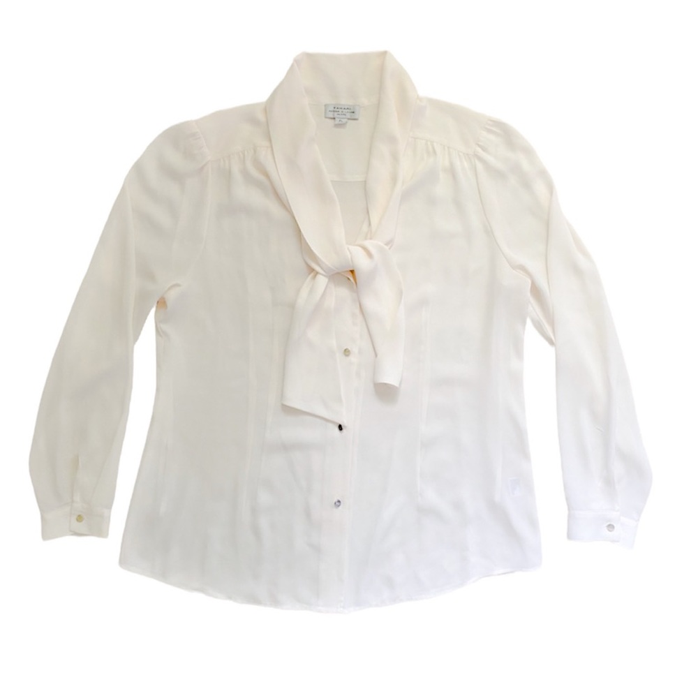 Tahari ASL petite tie-neck blouse